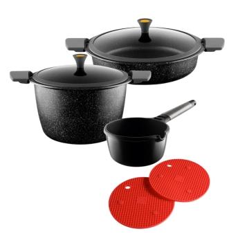 comprar  CONJUNTO CACEROLAS CASTEY VULCANO + CAZO VULCANO + SALVAMANTELES